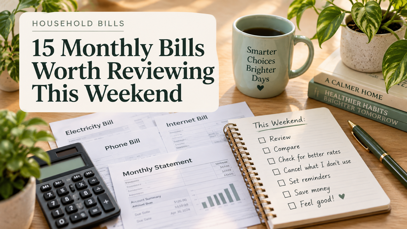 15 Monthly Bills Worth Reviewing This Weekend